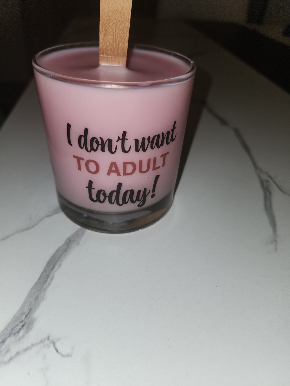 Handcrafted Caberenet Scented Candle - I Don't Want To Adult Today! - Picture 3 of 4